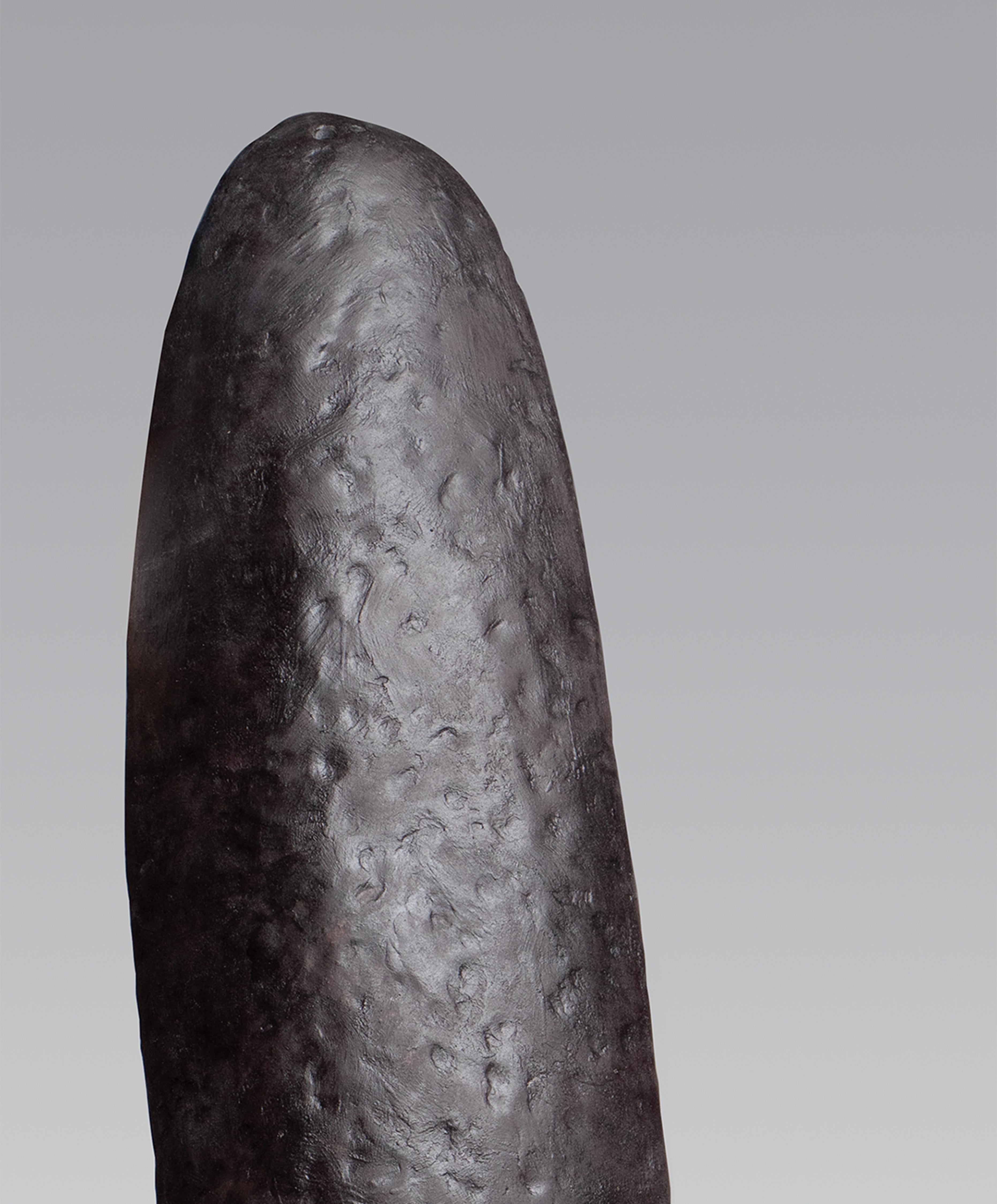 ObscuroPR12 Sculpture conçue et réalisée par l'artiste canadienne Pascale Girardin, dont le corps est en grès partiellement émaillé. La structure entière est faite à la main. Les empreintes de mains sculptées dans le corps sont remarquables sur
