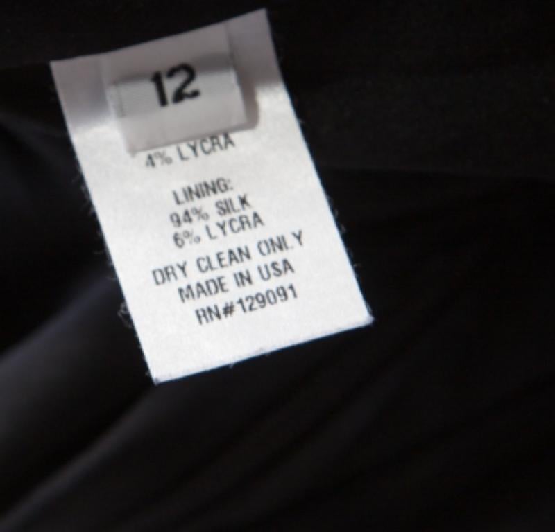 Prabal Gurung Schwarze ärmellose Bluse aus Wolle mit Schößchen L Damen im Angebot