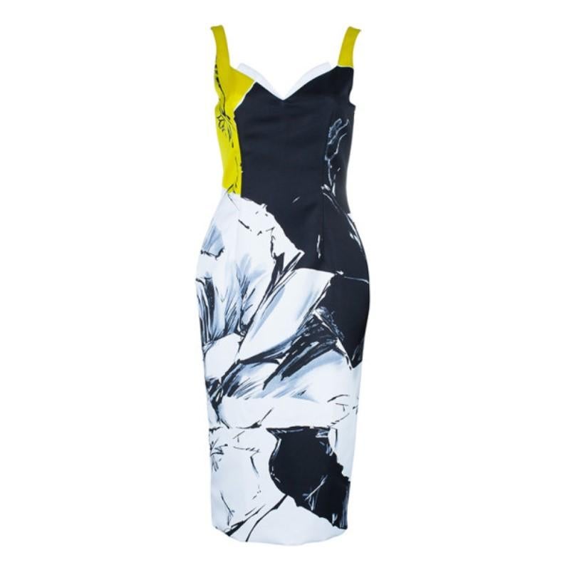 Prabal Gurung Floral Printed Bustier Dress S