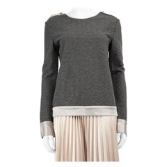 Prabal Gurung Grey Knit Top Size S
