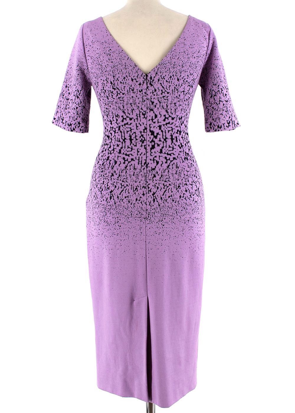 Purple Prabal Gurung Lilac Speckled Fitted Midi Dress US4