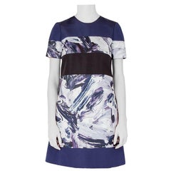 Prabal Gurung Multicolor Brush Stroke Printed Paneled Shift Dress S