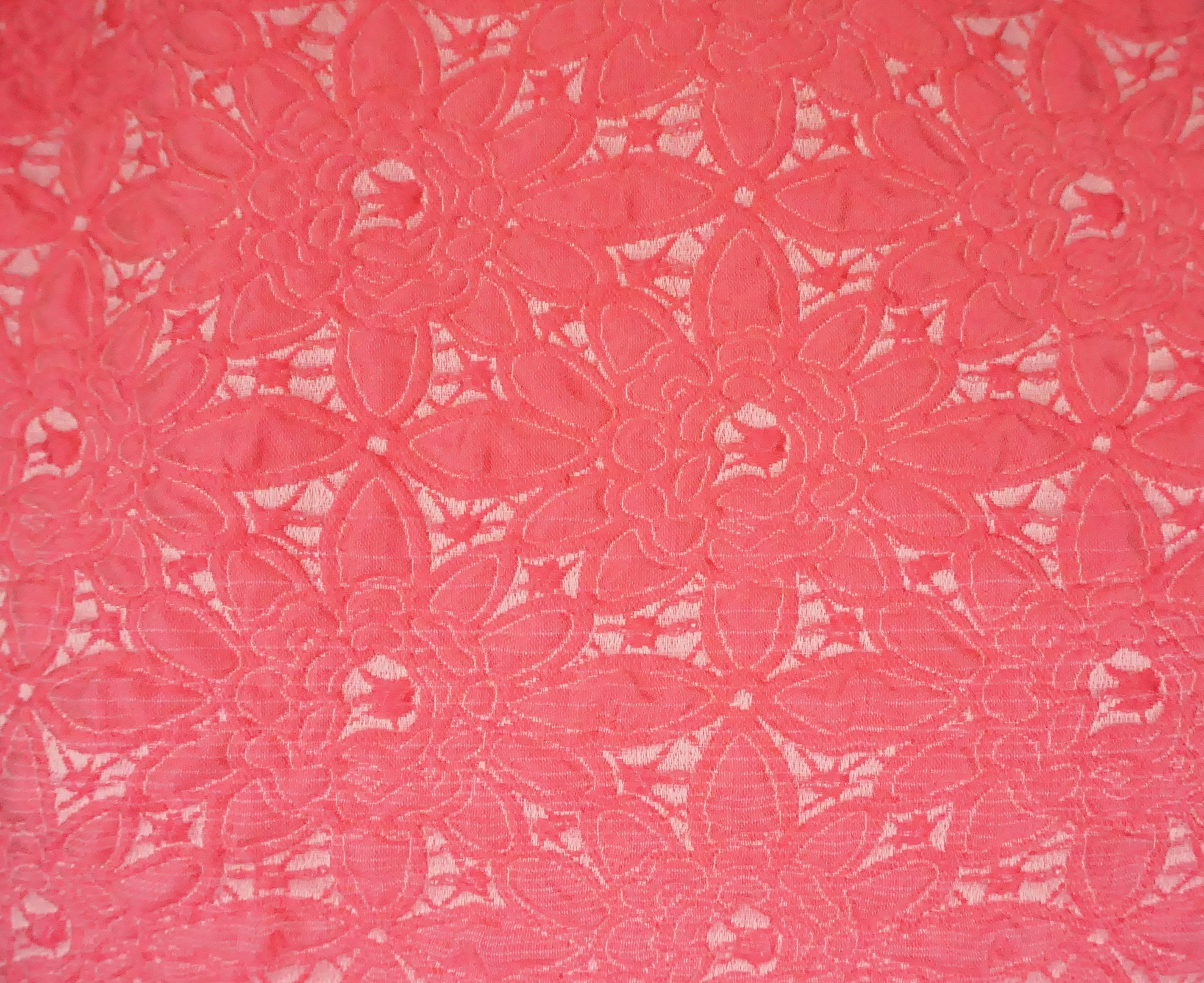 Women's Prabal Gurung Pink & Coral Floral Textured Dress - 4
