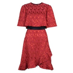 Prabal Gurung Red Short Sleeve Dress M