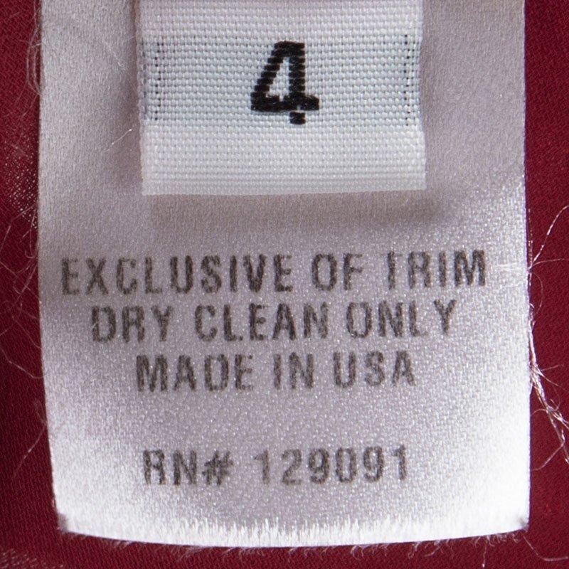 Prabal Gurung Red Silk Pleat Detail Draped Maxi Skirt S 1