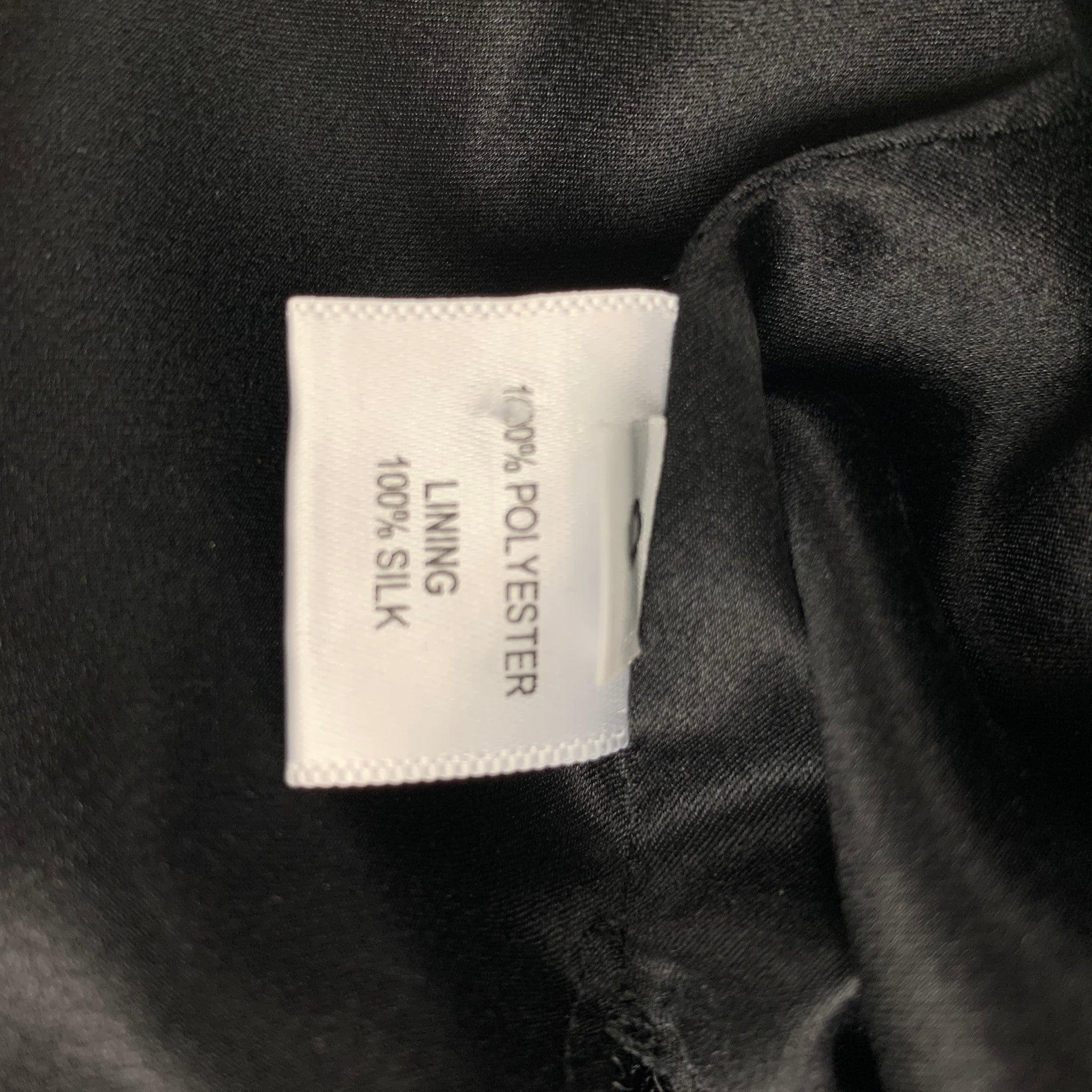 PRABAL GURUNG Taille 0 Robe drapée en polyester noir avec paillettes Top Pour femmes en vente