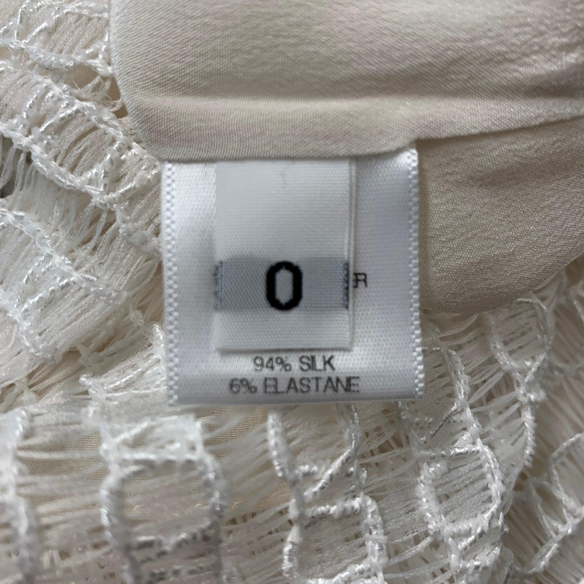 PRABAL GURUNG Size 0 White Black Polyester Sheath Midi Dress For Sale 2