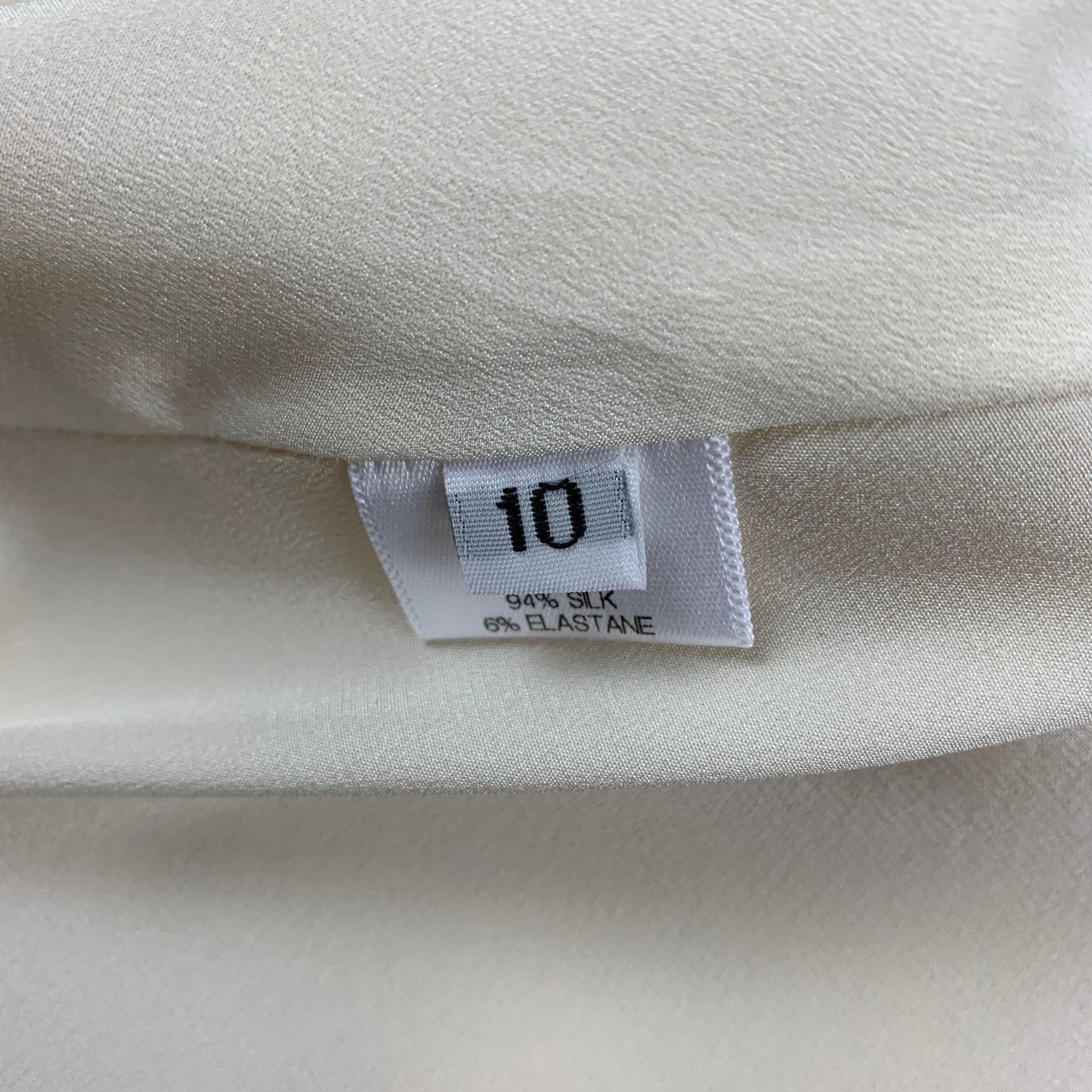 PRABAL GURUNG Size 10 Cream Wool A-Line Dress For Sale 1