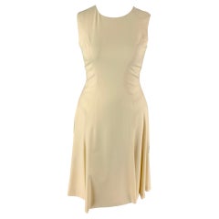 PRABAL GURUNG Taglia 10 Abito in lana color crema con linea ad A