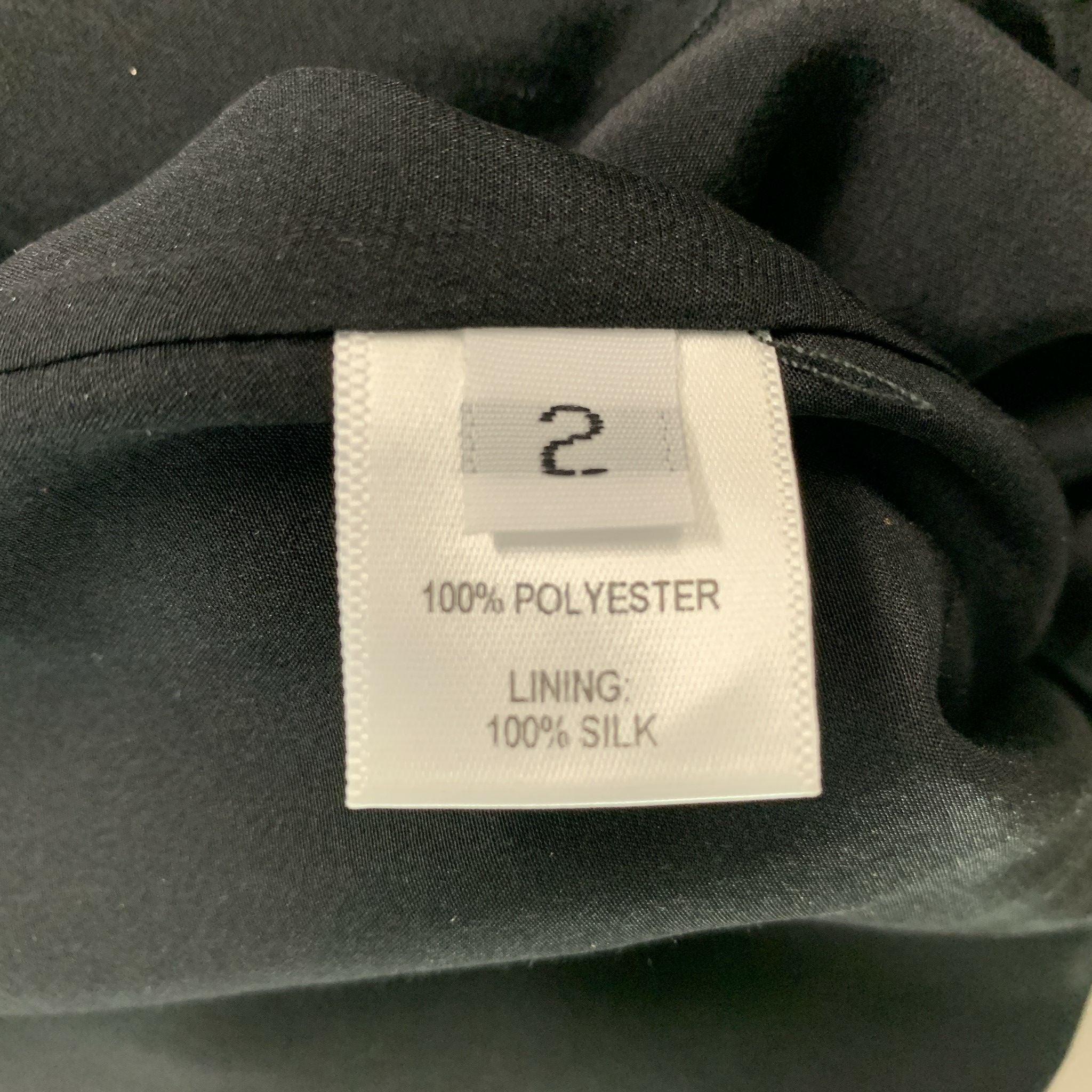 PRABAL GURUNG Size 2 Sequined Black Polyester  Dress For Sale 2