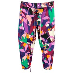 PRABAL GURUNG Size 34 Multi-Color Print Cotton 29 Elastic Waistband Casual Pants