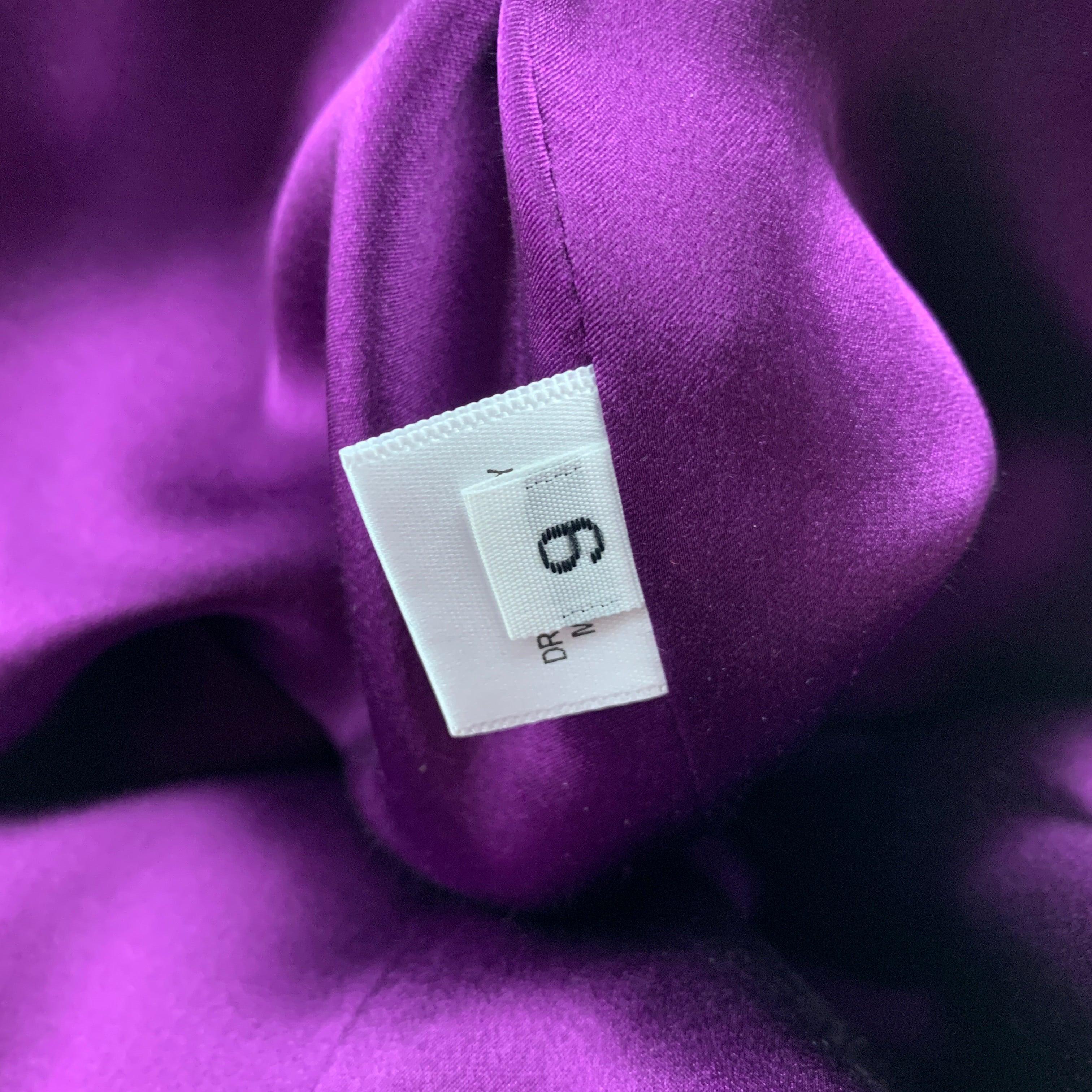 PRABAL GURUNG - Robe à sequins en polyester violet et fuchsia - Taille 6 en vente 1