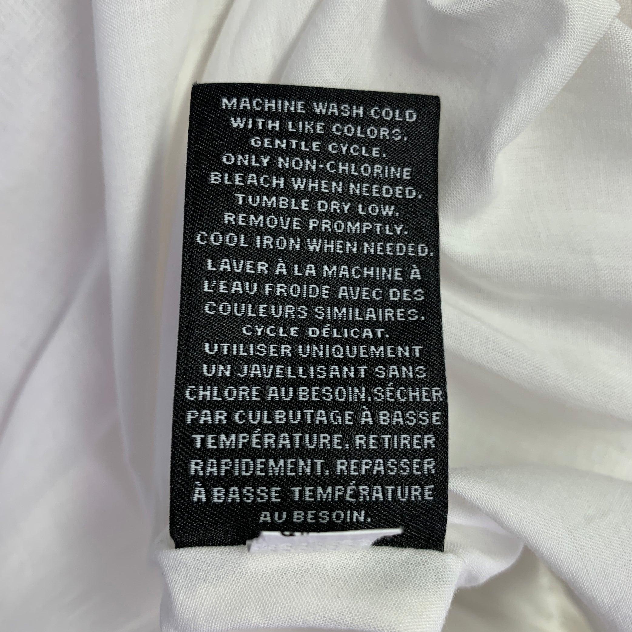 PRABAL GURUNG Size 8 White Multi Color Cotton Blend Floral Sleeveless Dress For Sale 3