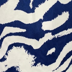 PRABAL GURUNG Size M Blue White Lines Graphic Bermuda Shorts