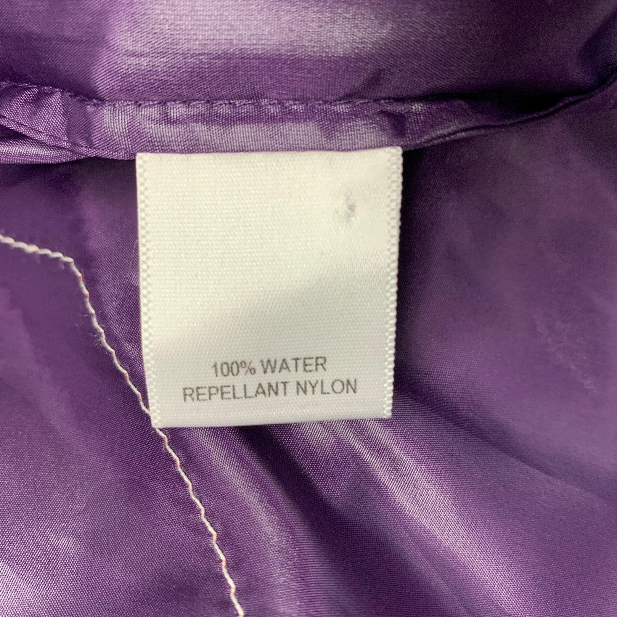 PRABAL GURUNG Größe M Lila Orange Rosa Farbblock- Nylonjacke im Angebot 2