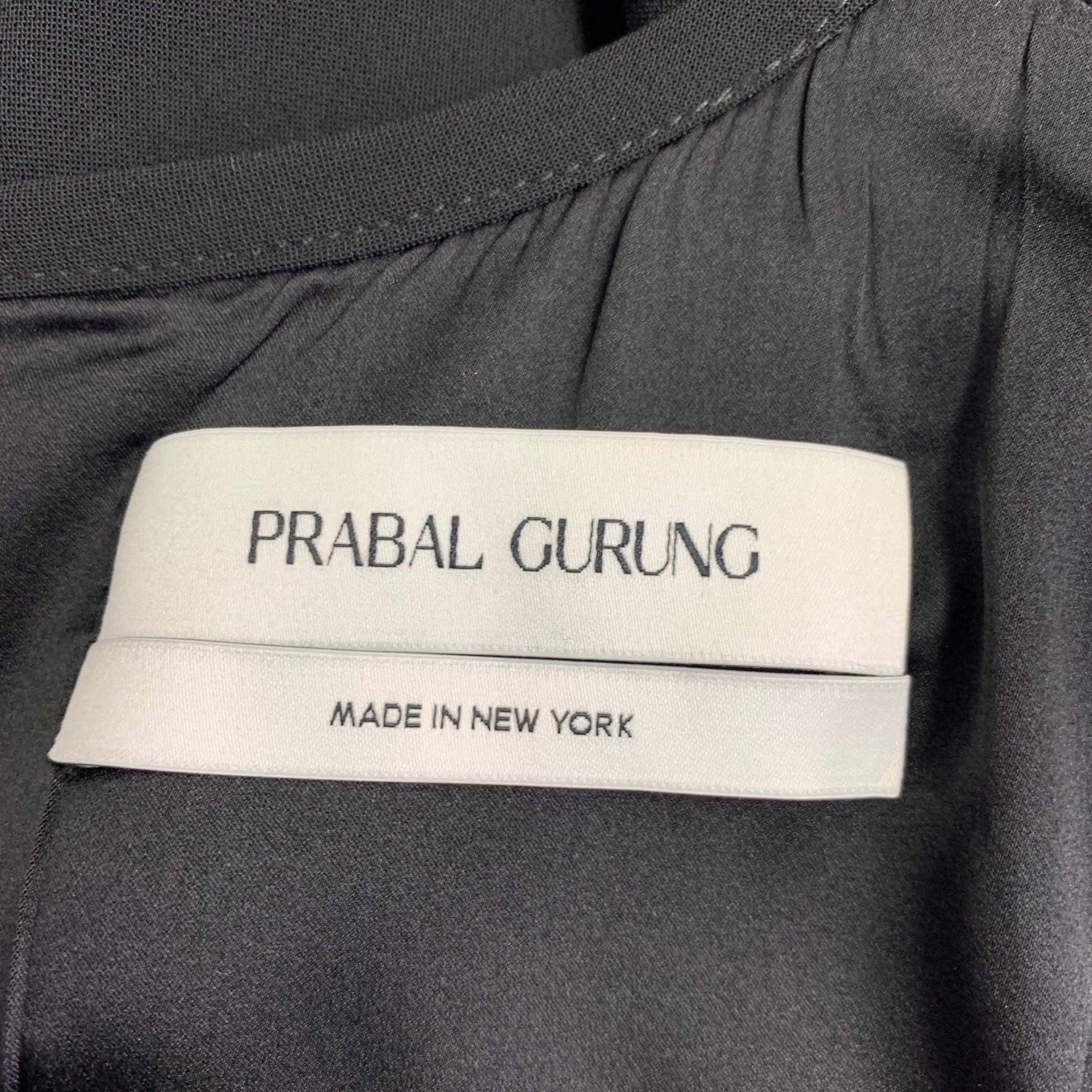 PRABAL GURUNG Size S Black Silk Cut Out Sleeveless Cocktail Dress For Sale 1