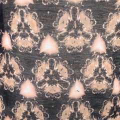 PRABAL GURUNG Größe S Braun Grau Polyester Abstrakt Floral Langärmliges Lässiges Top