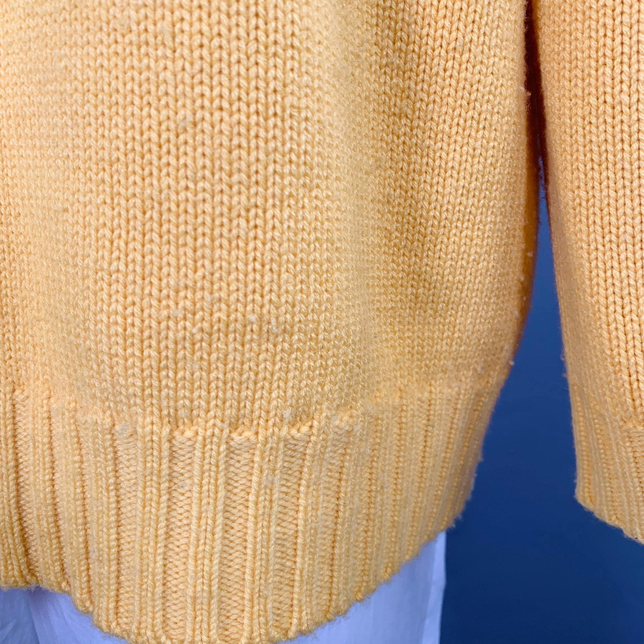 PRABAL GURUNG Size XL Yellow Blue Dyed Cashmere Hooded Sweater In Good Condition For Sale In San Francisco, CA