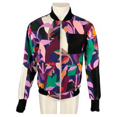 PRABAL GURUNG Size XS Multi-Color Cotton Blend Bomber Jacket