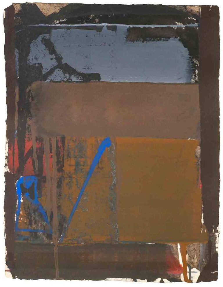 Prabhakar Kolte Abstract In Brown Grey Influenced Of Paul Klee