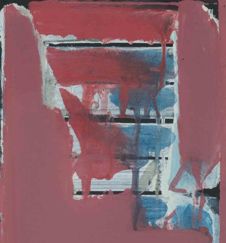 Prabhakar Kolte Abstract Red Color Paul Klee Influence By