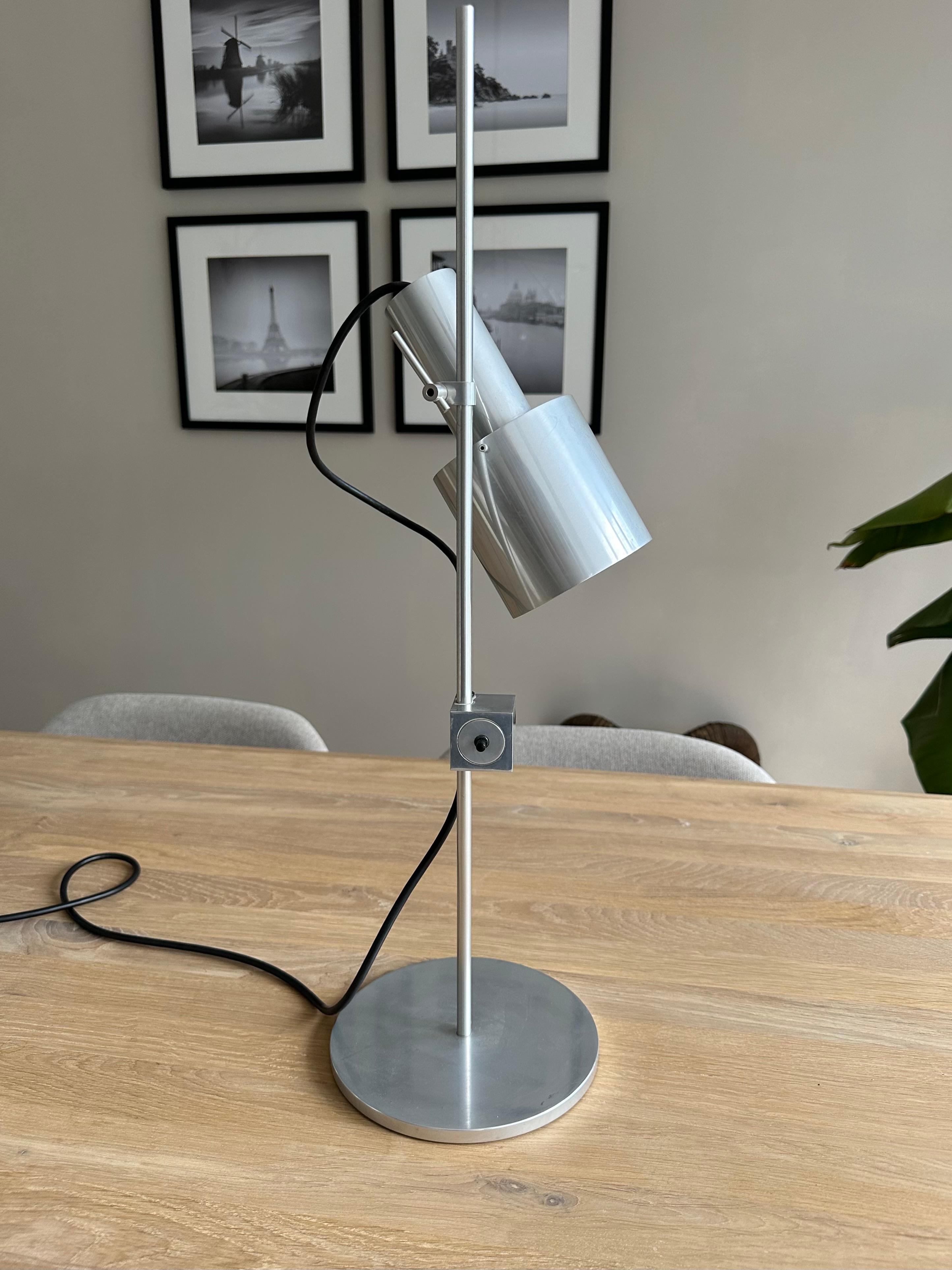 Aluminum Practical and Aesthetically Pleasing Peter Nelson Table or Desk Lamp, 1960s For Sale