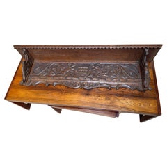 Practical Antique Renaissance Revival Quality Carved Oak Wall Shelf Bracket