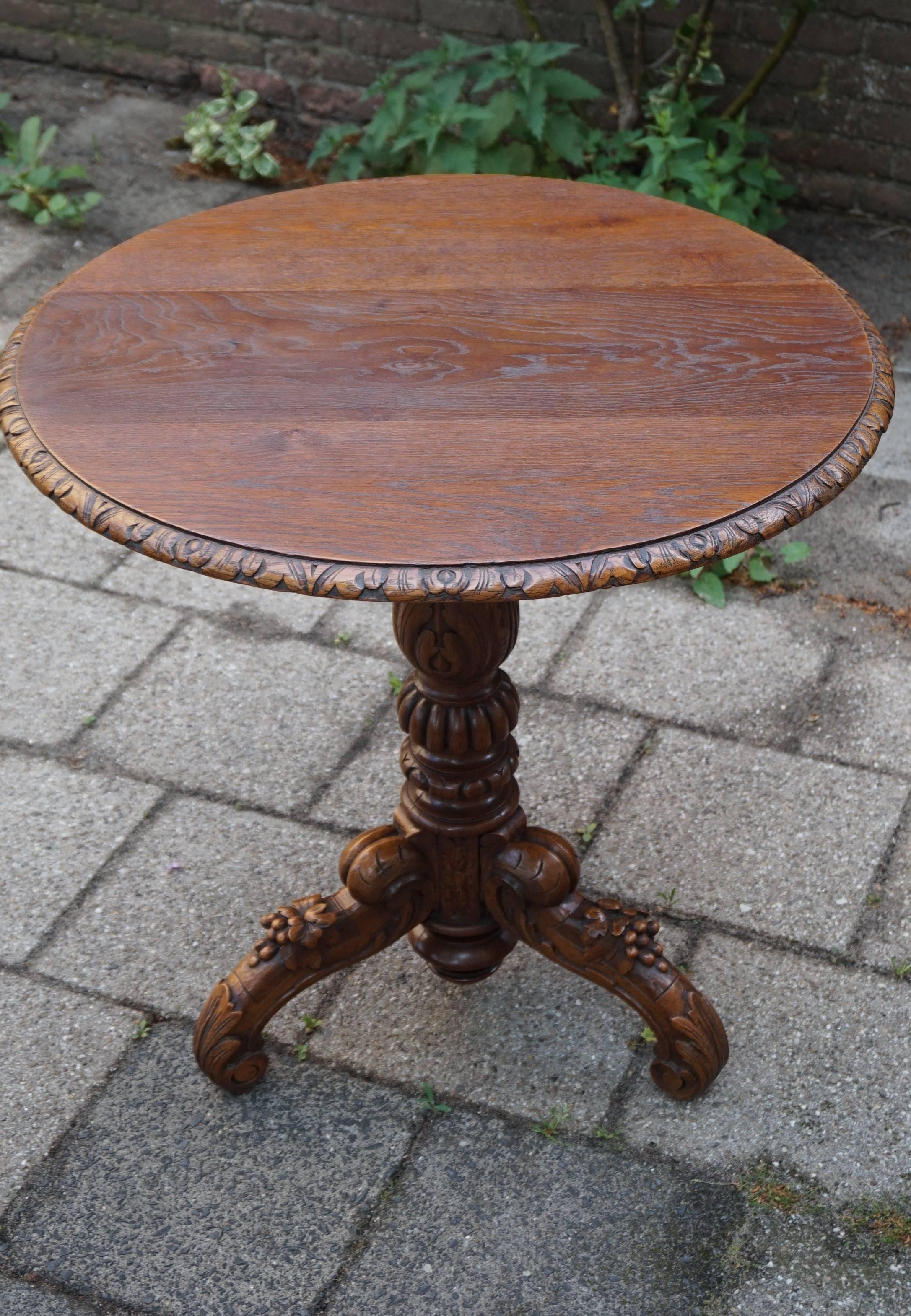 Highly stylish and beautifully decorative antique table.

Antique tilt top tables are almost always beautiful, practical and very well made. However, if you are looking for one, then they are almost always very similar and there are not many designs