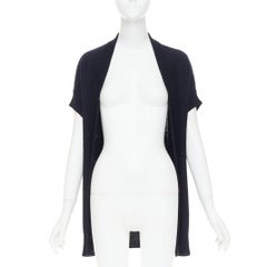 PRADA 100% virgin wool short sleeve snap button V-neck cardigan sweater IT40 S