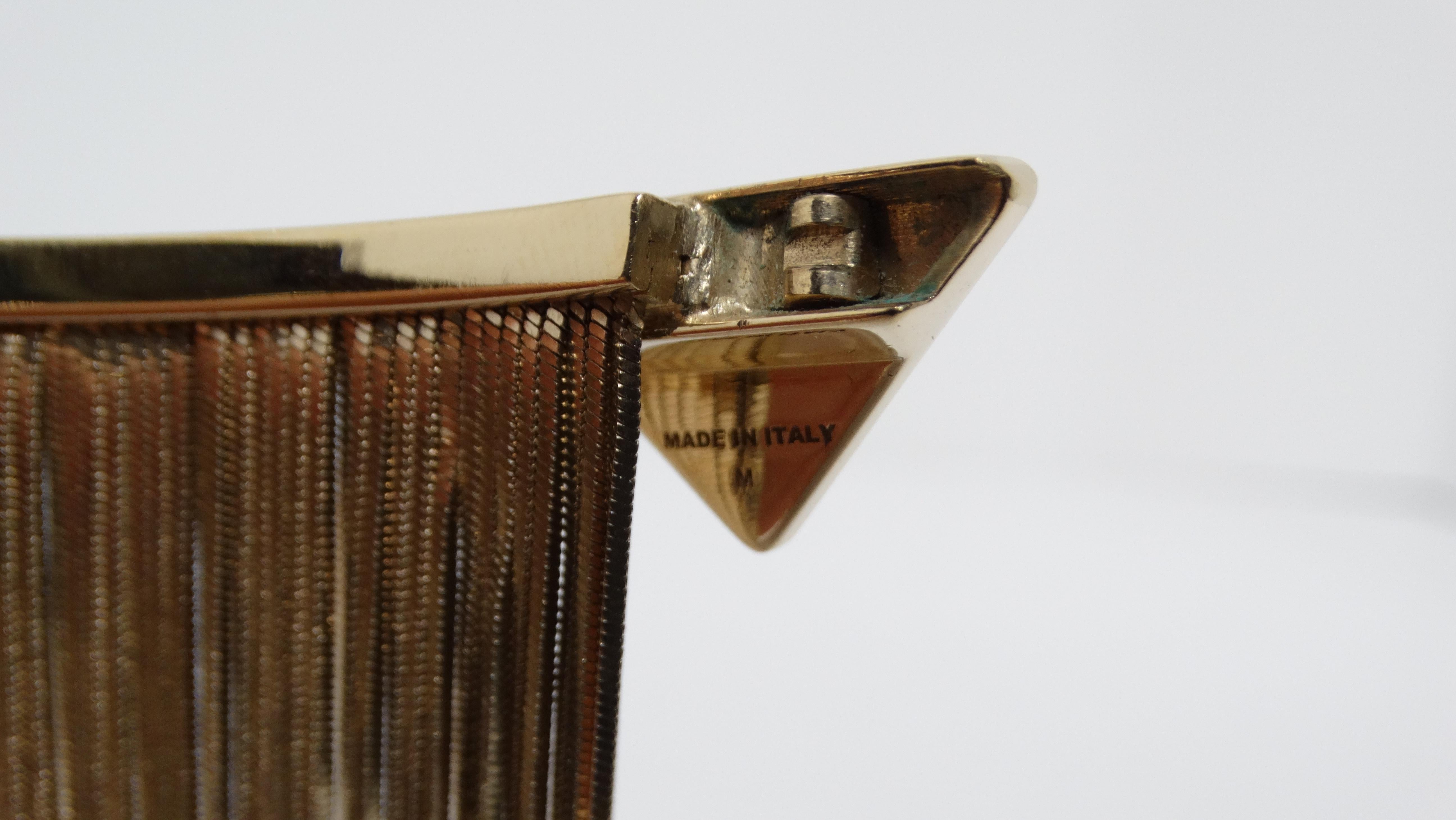 Prada 14k Gold Plated Fringe Choker 2