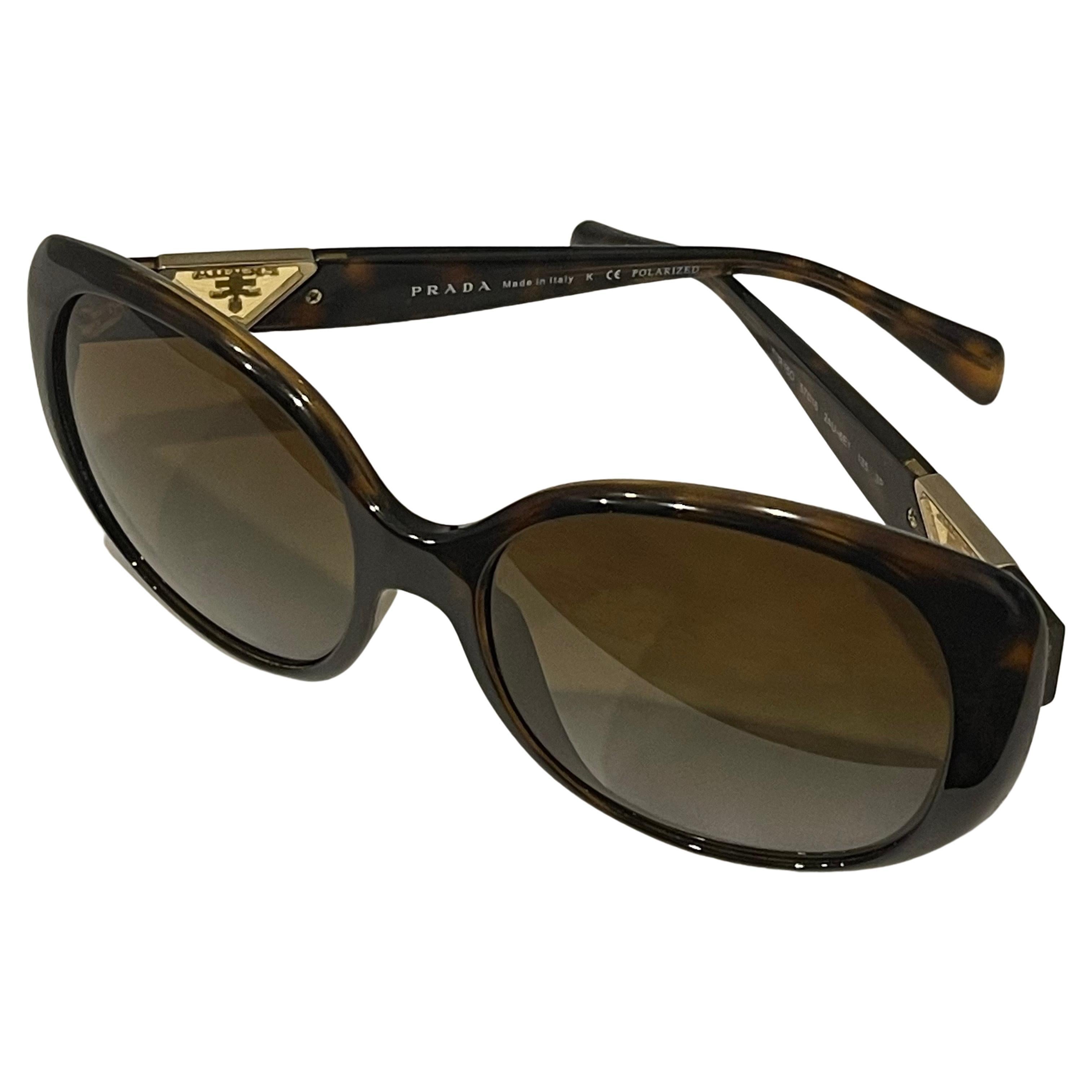 Prada  150  57 16 2AU-6E1 135 3P  Brown Women Sunglasses, Preloved,  Excellent