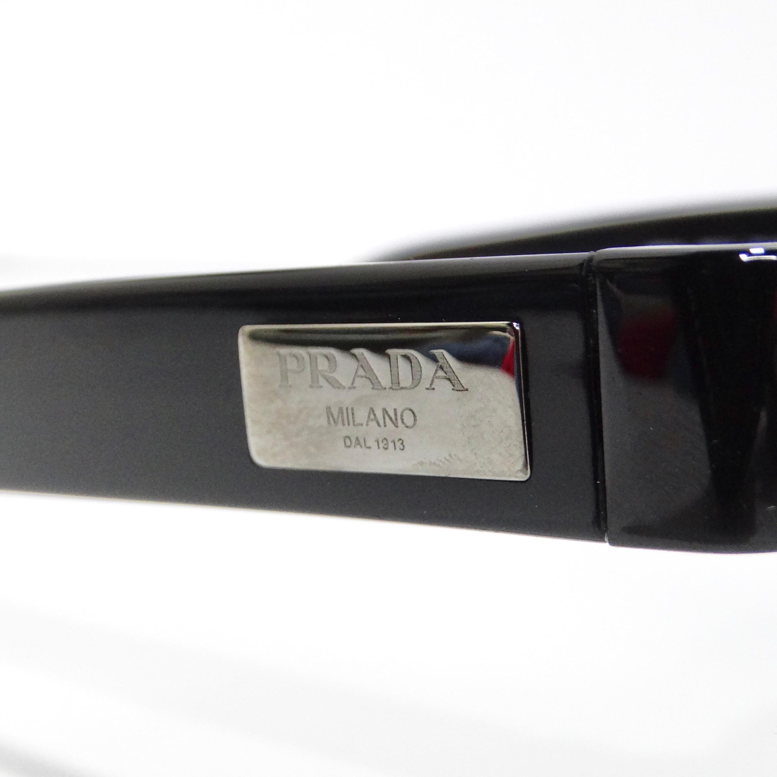 Women's or Men's Prada 1990s Black Linea Rossa Sunglasses For Sale