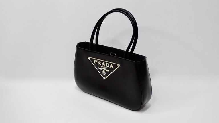 バッグ 1990s PRADA L HANDLE LEATHER BAG Prada 1990s Mini Black Leather Handbag at 1stDibs | prada box for