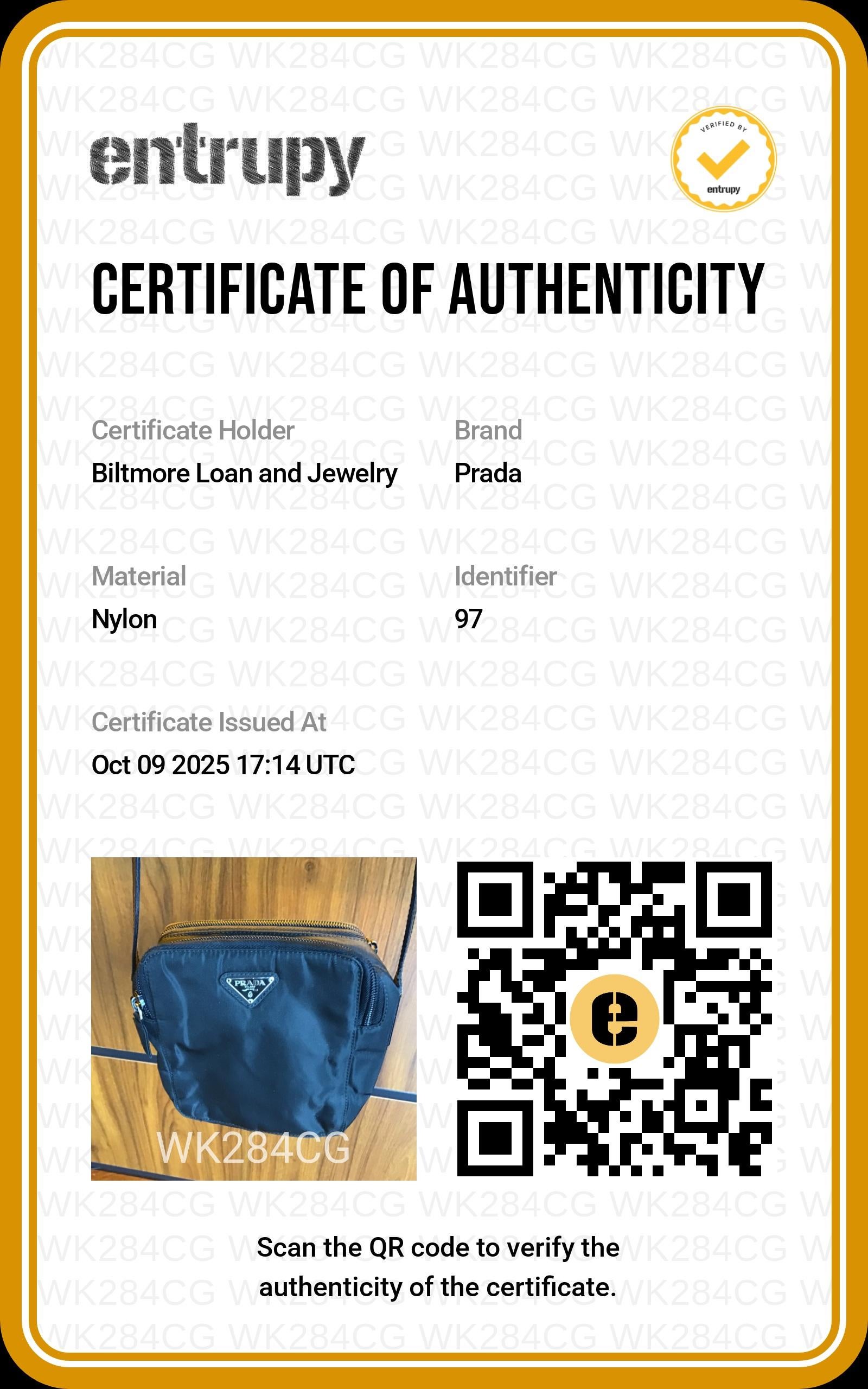 Prada 1990er Nero Tessuto Nylon Box Crossbody B6560 im Angebot 8