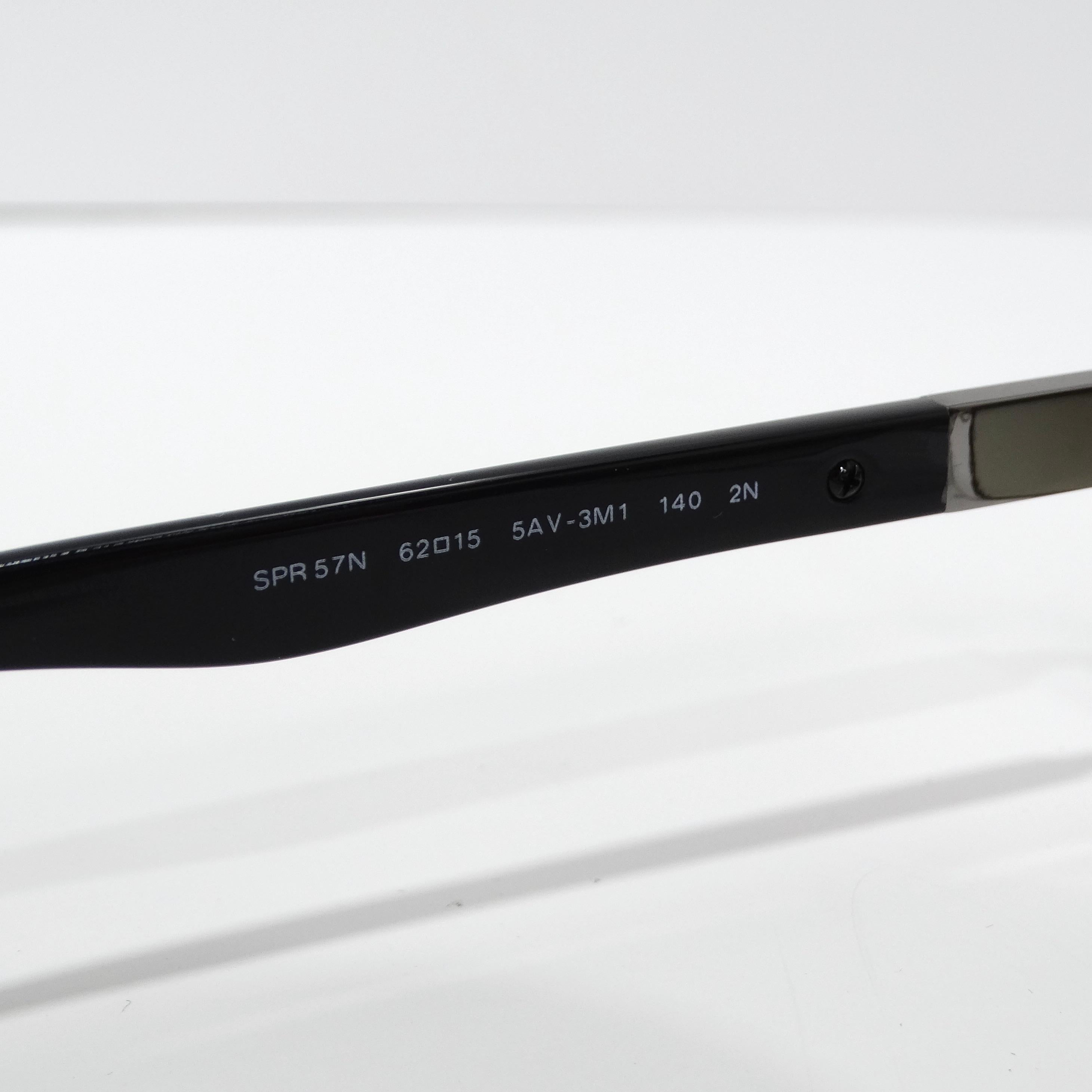 Prada 1990s Silver Tone Aviator Sunglasses For Sale 4