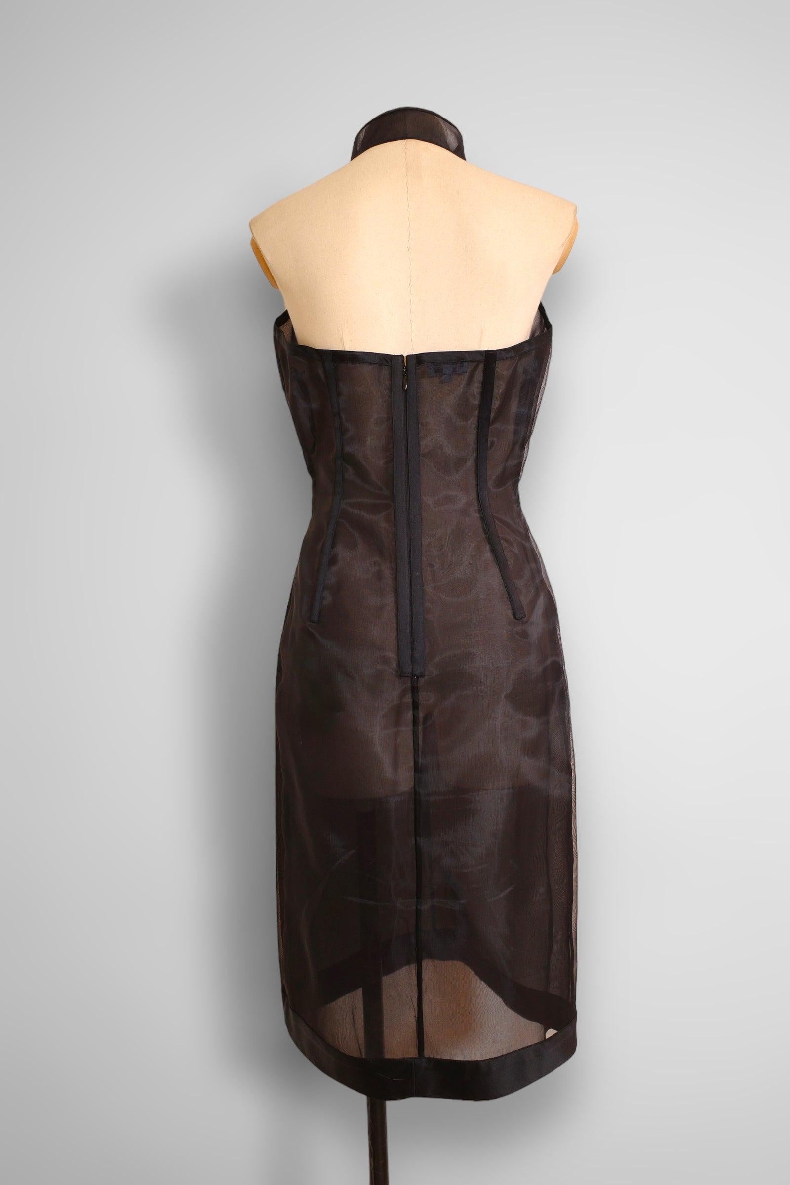 Prada 1995ss final look boned dress In Good Condition For Sale In CAPELLE AAN DEN IJSSEL, ZH