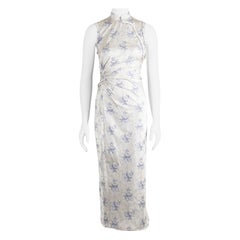Prada 1997 Cheongsam Silk Brocade Evening Dress Miuccia Prada Floral Print