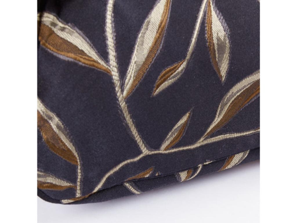 PRADA 1997 Vintage Runway Raso Calla Lily black chinoiserie pouch clutch bag For Sale 3