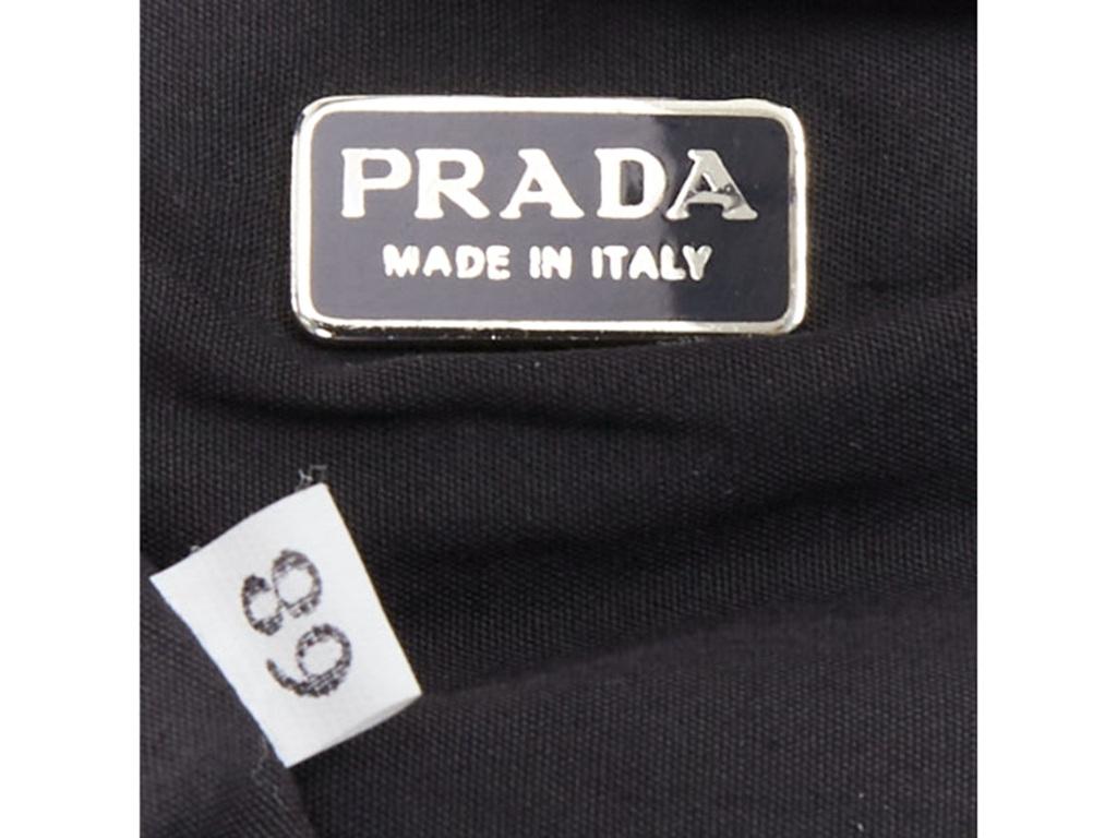 PRADA 1997 Vintage Runway Raso Calla Lily black chinoiserie pouch clutch bag For Sale 4