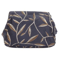 PRADA 1997 Vintage Runway Raso Calla Lily black chinoiserie pouch clutch bag