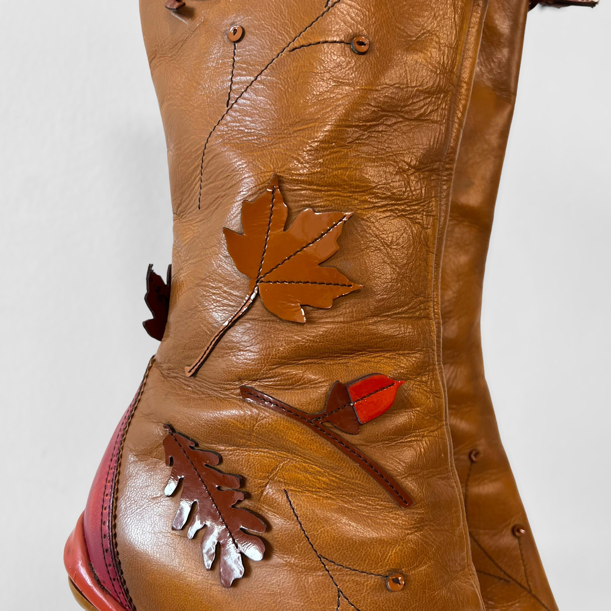 Prada 1999 leaf heeled boots (39) 7