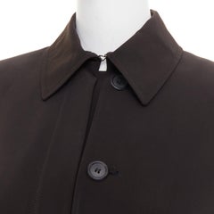 PRADA 1999 Vintage minimal technical single breasted belted trench coat IT42 M