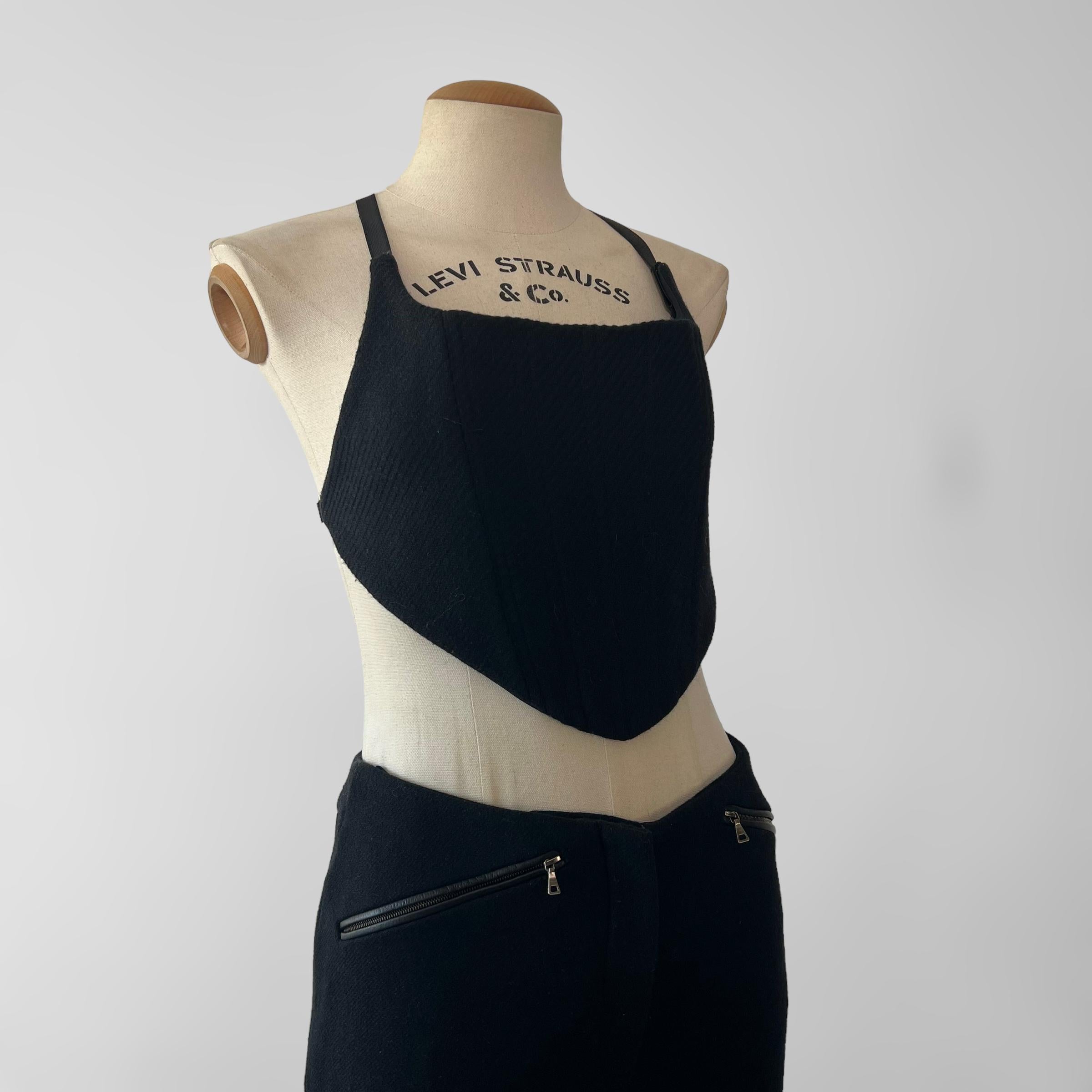 Prada 1999 wool pants + corset set 5