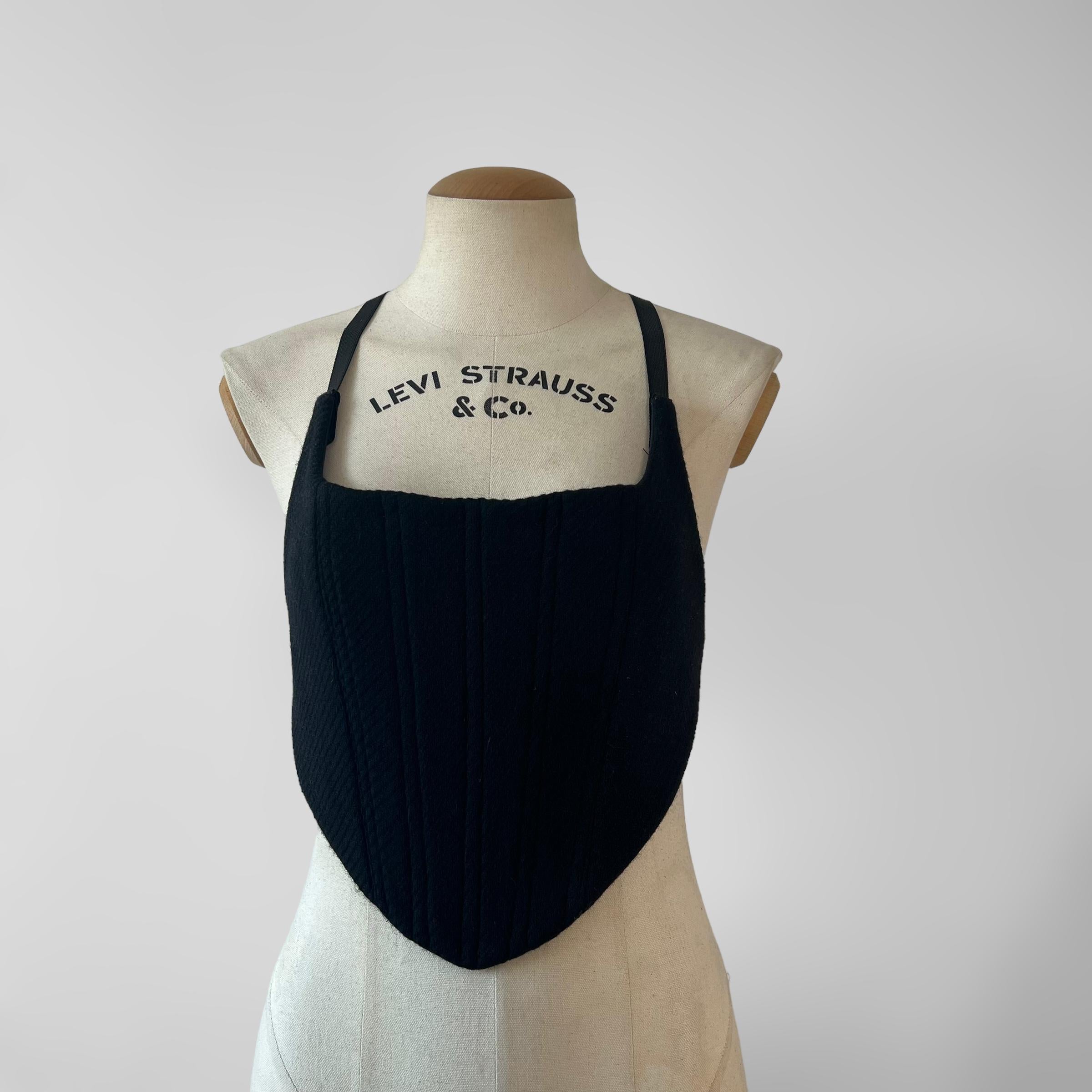 Black Prada 1999 wool pants + corset set