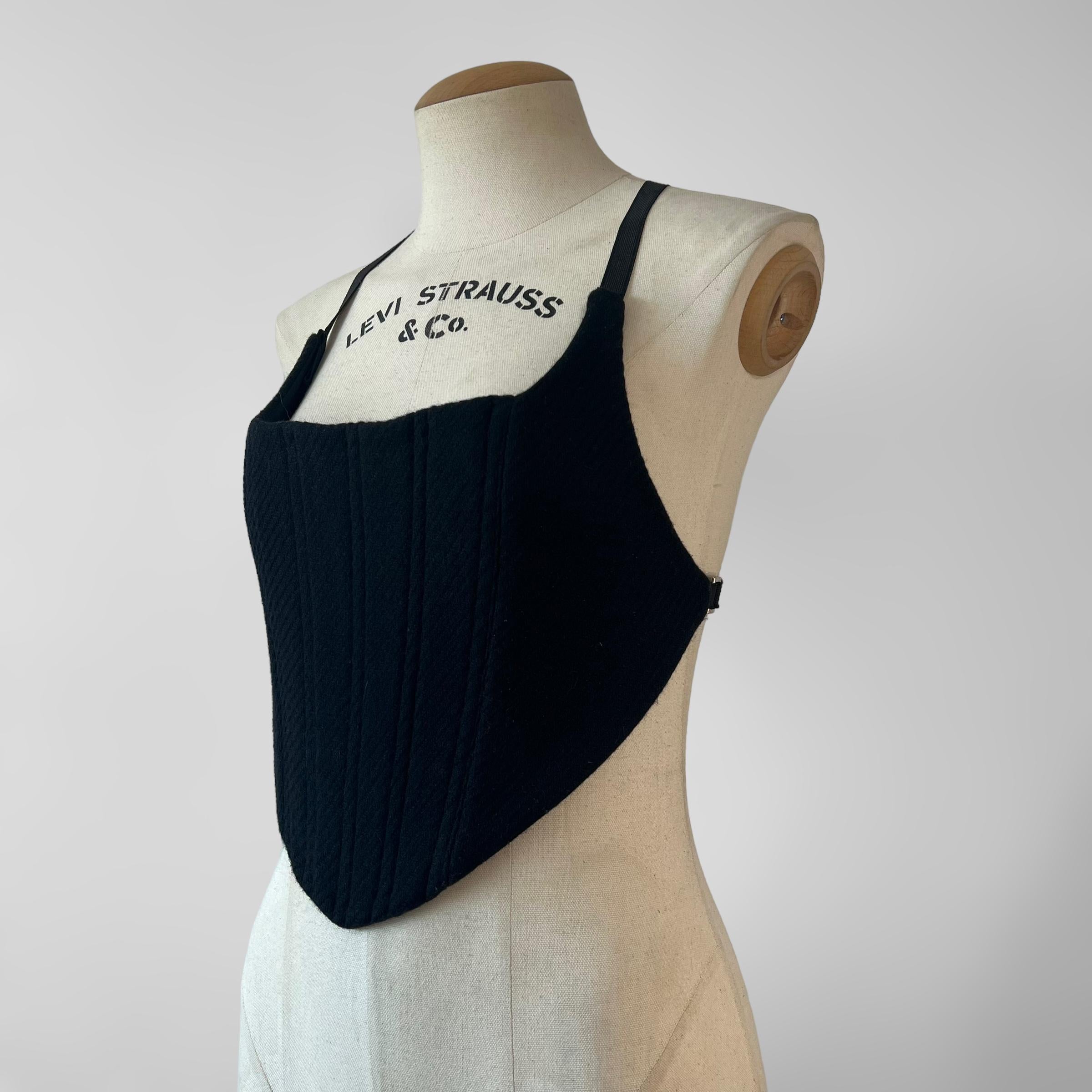 Prada 1999 wool pants + corset set In Fair Condition In CAPELLE AAN DEN IJSSEL, ZH
