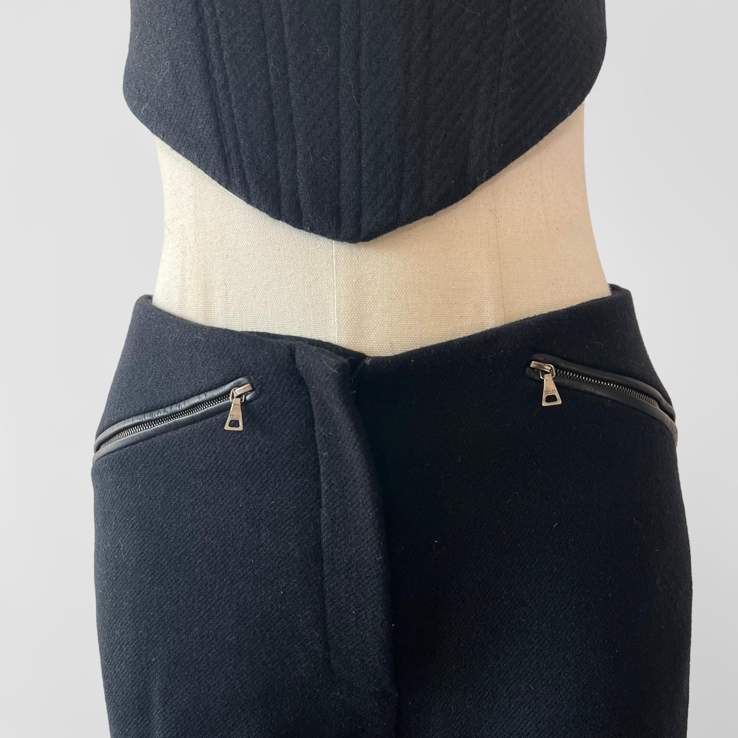 Prada 1999 wool pants + corset set 4
