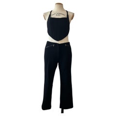 Vintage Prada 1999 wool pants + corset set