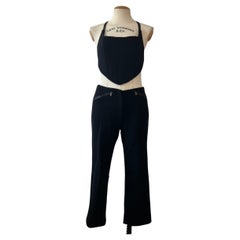 Prada 1999 wool pants + corset set