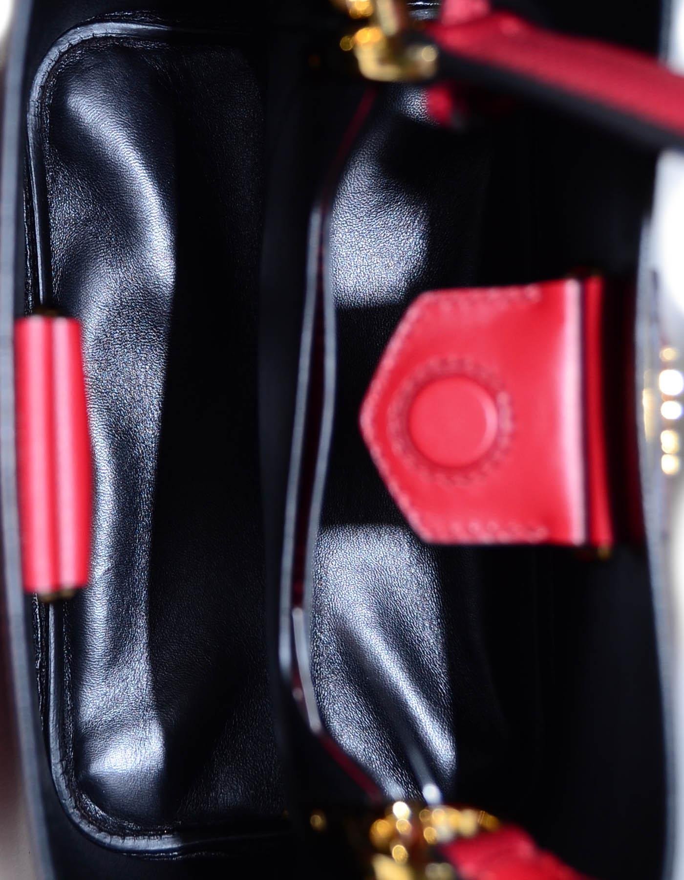 Prada 1BA212 Fuoco Red/Nero Black Medium Saffiano Leather Bucket Bag rt. $2, 550 1