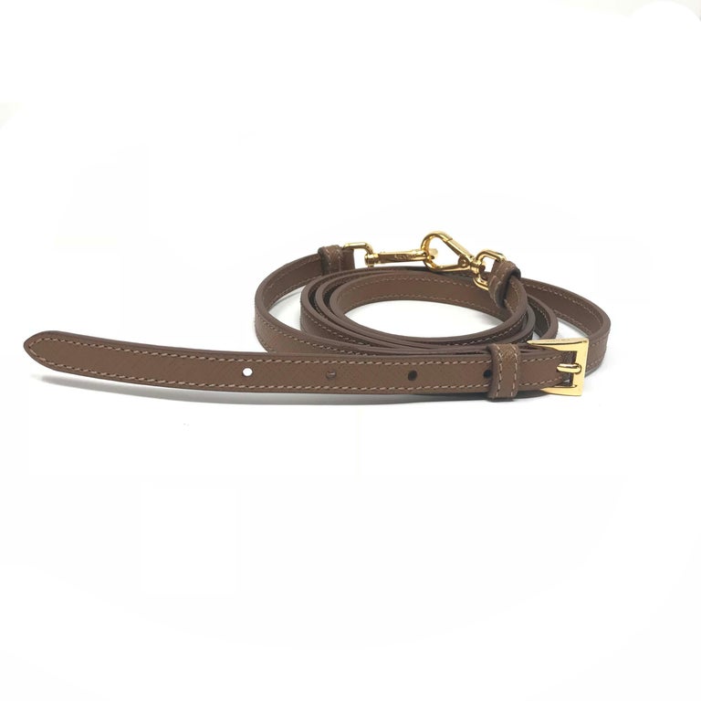 Prada 1BA837 Saffiano Leather Caramel Promenade Ladies Top-handle